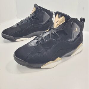 NIKE JORDAN TRUE FLIGHT MEN'S BASKETBALL SNEAKER SIZE 11 BLACK/GOLD 342964-070